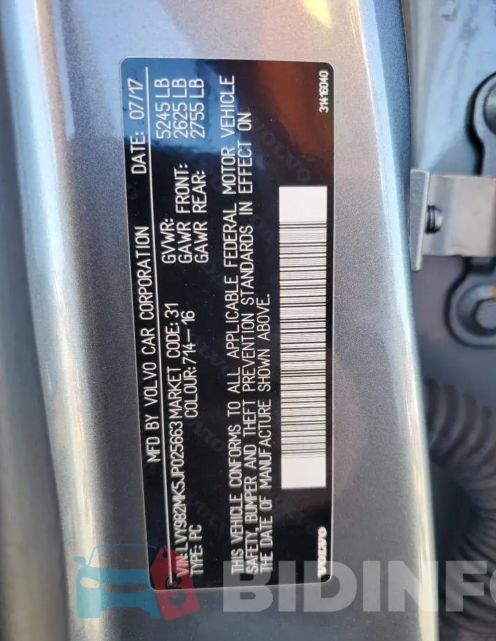 LVY982MK5JP025663 Photo# 12