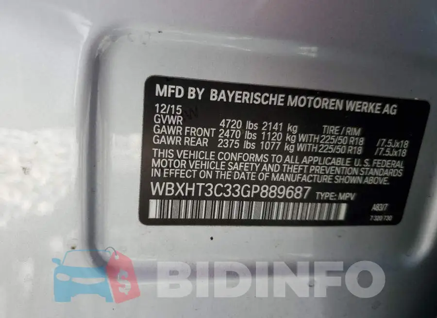 WBXHT3C33GP889687 Photo# 13