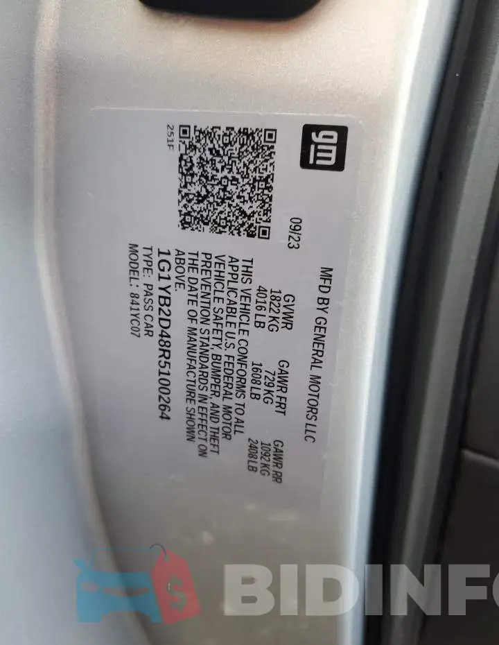 1G1YB2D48R5100264 Photo# 12