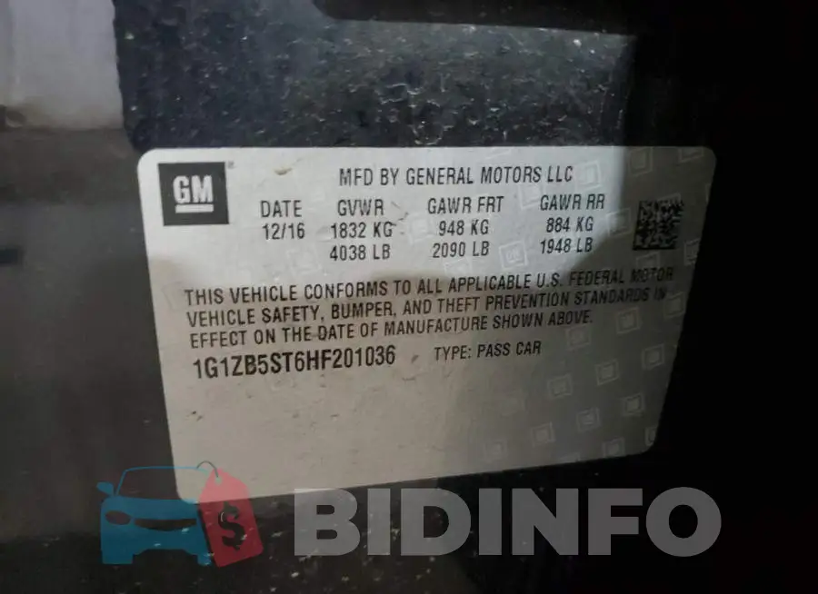 1G1ZB5ST6HF201036 Photo# 12