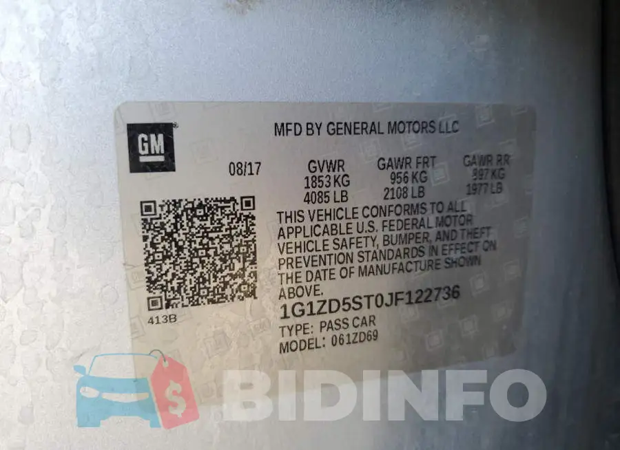 1G1ZD5ST0JF122736 Photo# 12