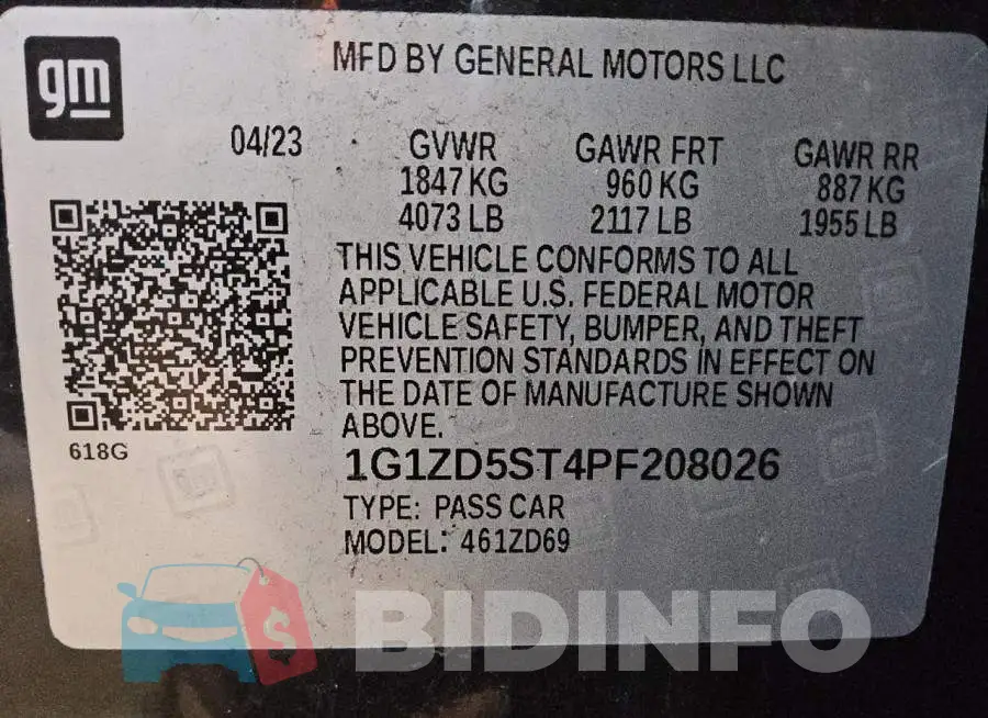 1G1ZD5ST4PF208026 Photo# 13