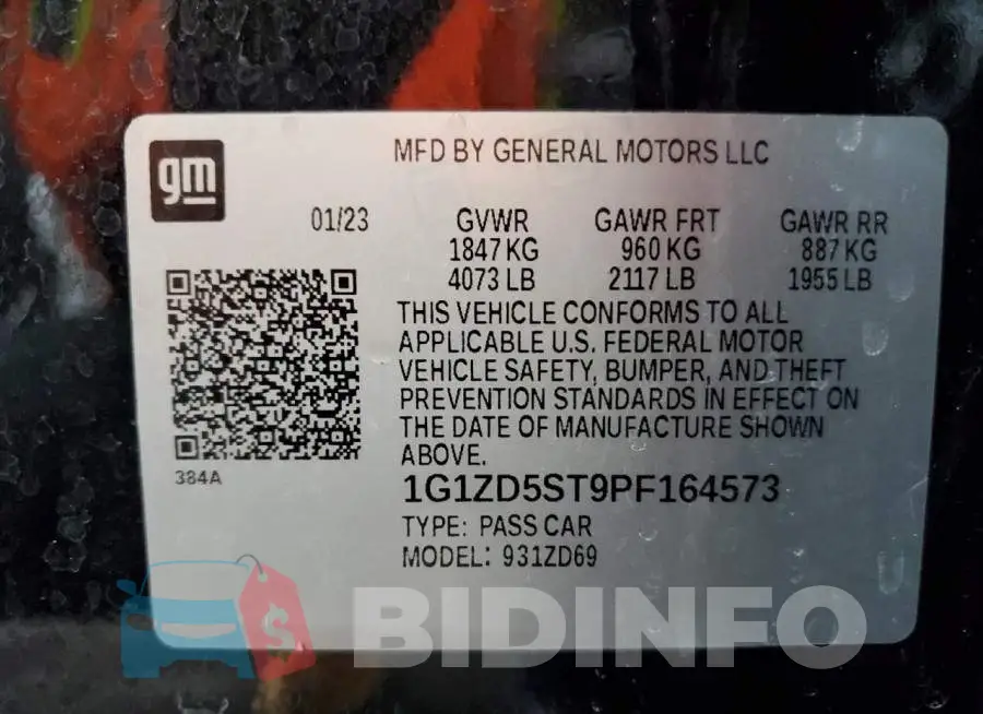 1G1ZD5ST9PF164573 Photo# 13