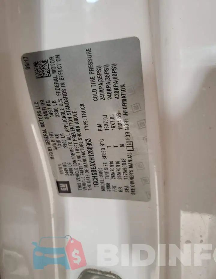 1GCHSBEAXH1280963 Photo# 12