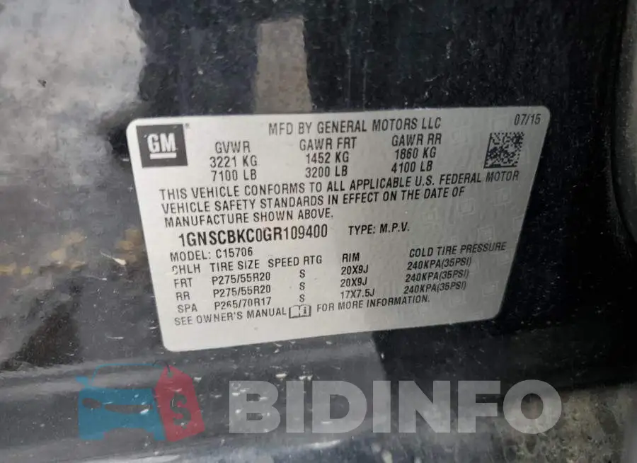 1GNSCBKC0GR109400 Photo# 12