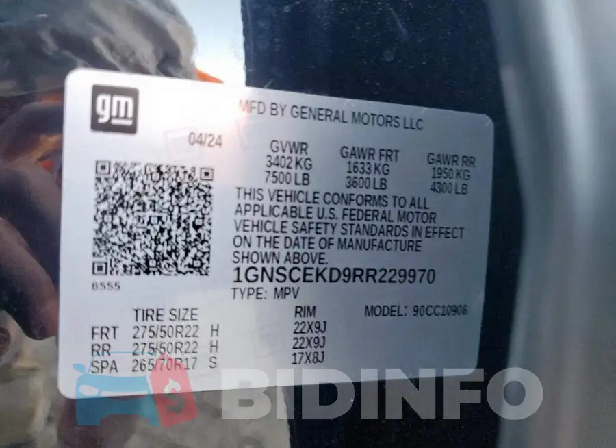 1GNSCEKD9RR229970 Photo# 13