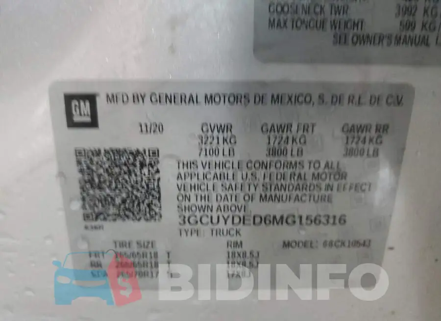 3GCUYDED6MG156316 Photo# 12