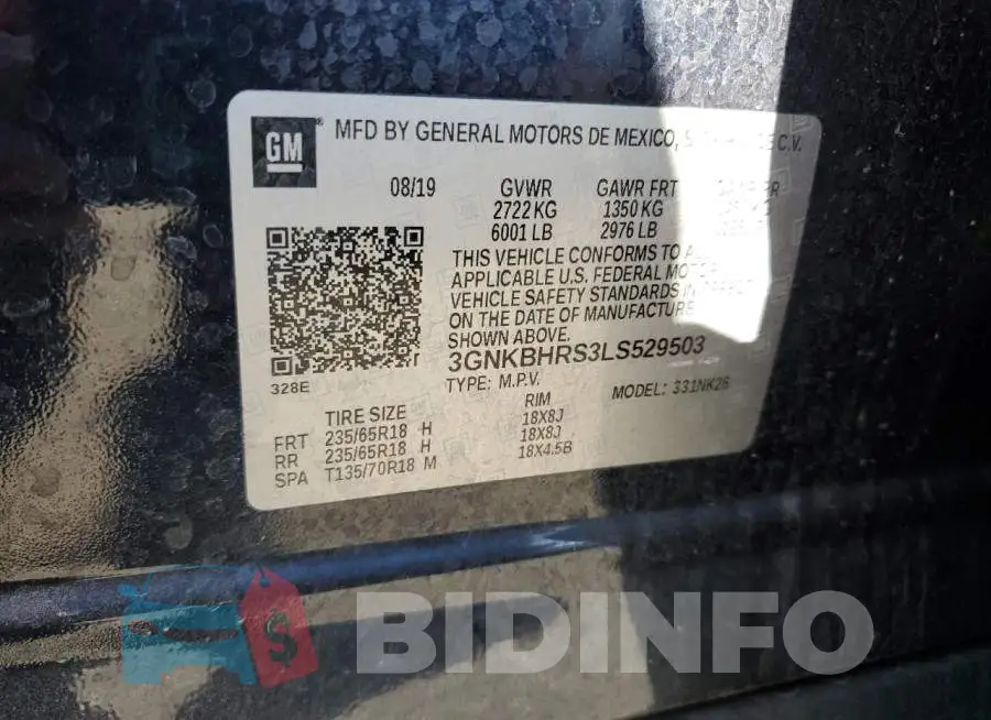 3GNKBHRS3LS529503 Photo# 12