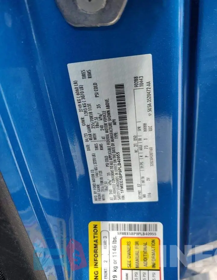 1FMEE5BP9PLB40955 Photo# 14