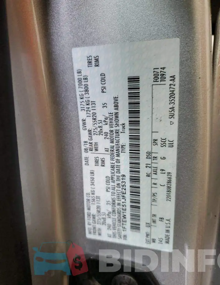 1FTEW1E51JFE25319 Photo# 12