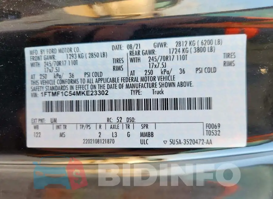 1FTMF1C54MKE23302 Photo# 13