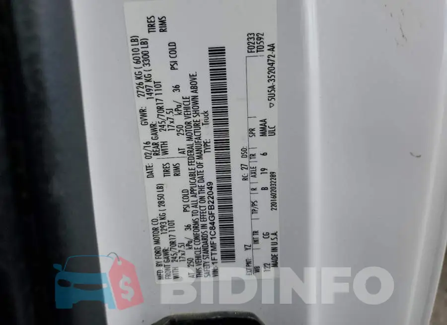1FTMF1C84GFB22049 Photo# 12