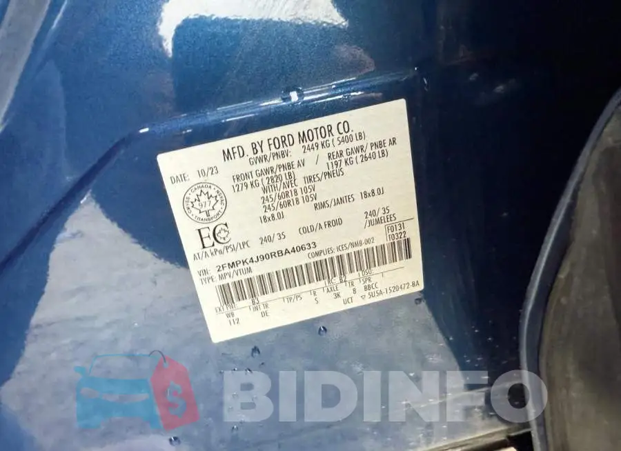 2FMPK4J90RBA40633 Photo# 12