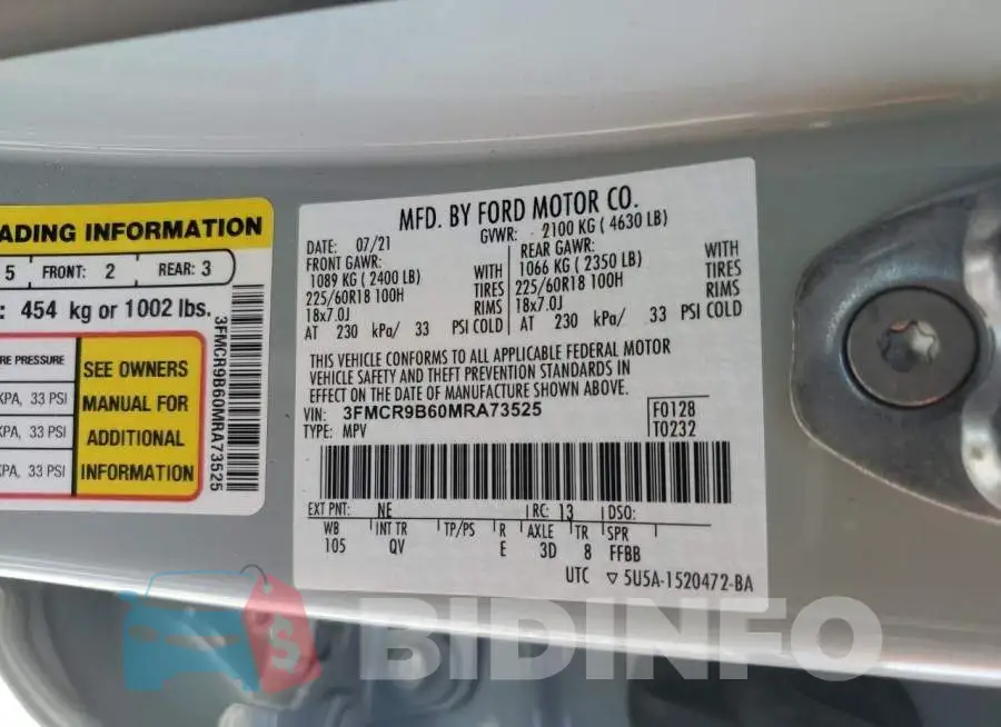 3FMCR9B60MRA73525 Photo# 13