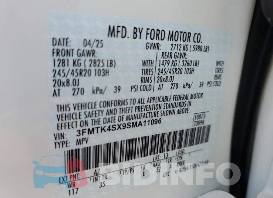 3FMTK4SX9SMA11096 Photo# 13