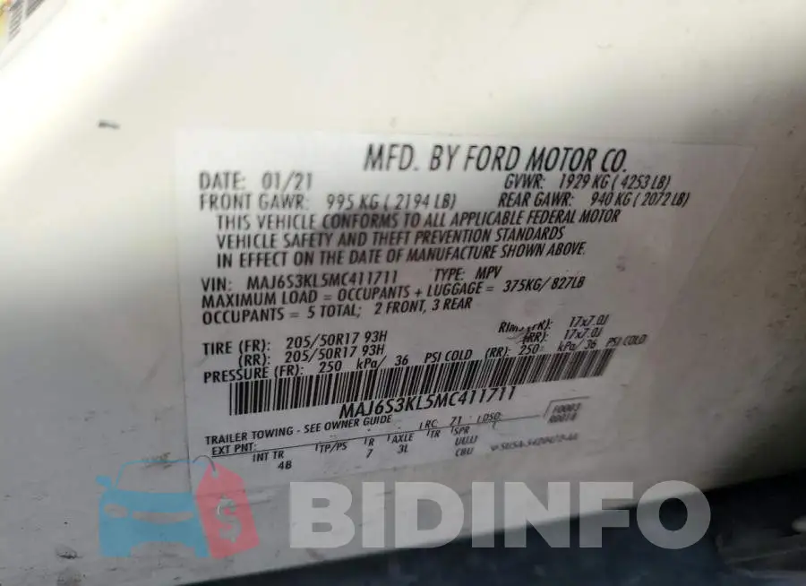 MAJ6S3KL5MC411711 Photo# 13