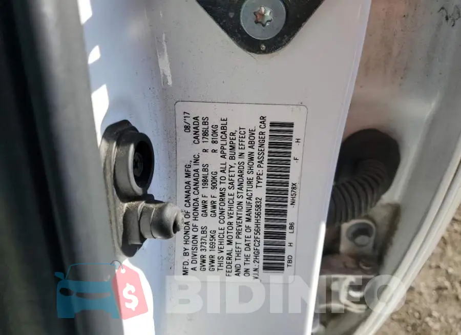 2HGFC2F56HH565832 Photo# 12