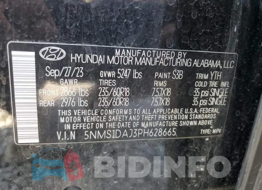 5NMS1DAJ3PH628665 Photo# 13