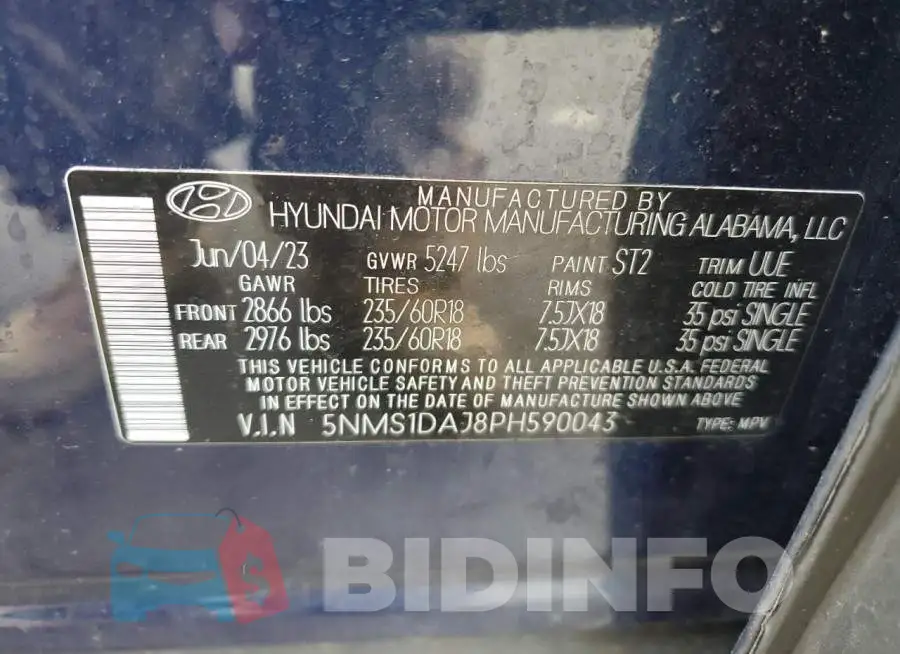 5NMS1DAJ8PH590043 Photo# 14