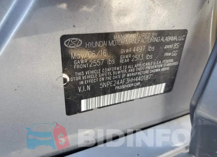 5NPE24AF3HH440187 Photo# 13