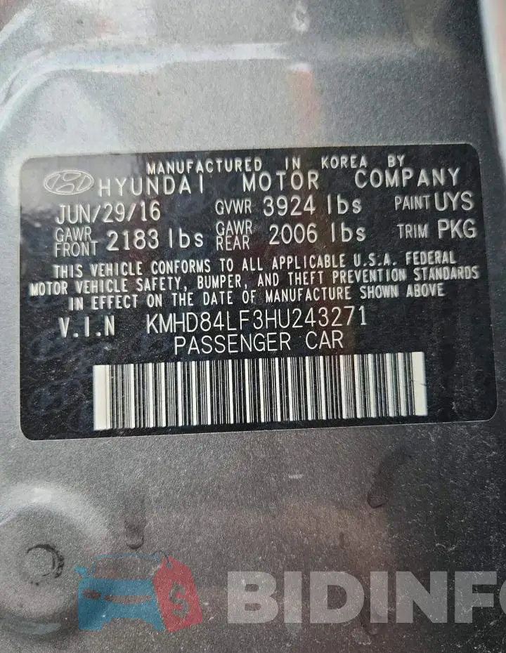 KMHD84LF3HU243271 Photo# 12