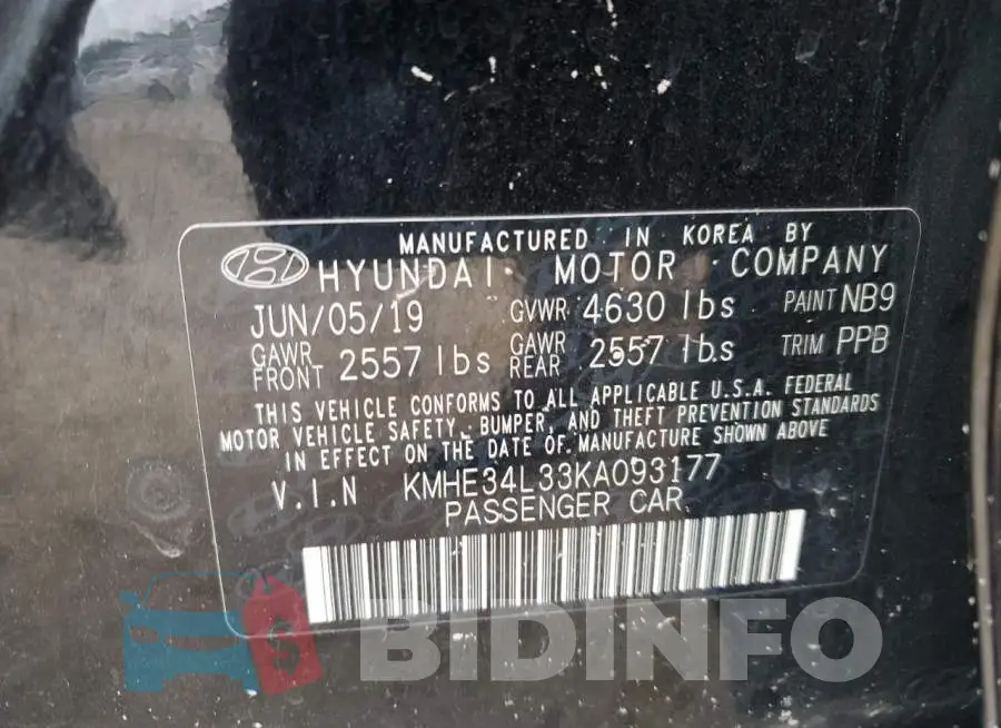 KMHE34L33KA093177 Photo# 12