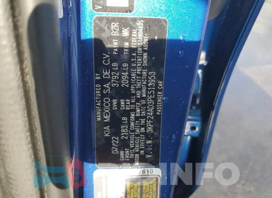 3KPF24AD3PE513953 Photo# 12