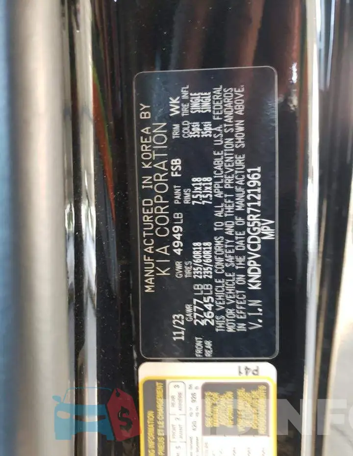 KNDPVCDG5R7121961 Photo# 12