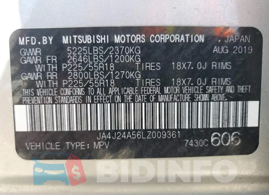 JA4J24A56LZ009361 Photo# 14