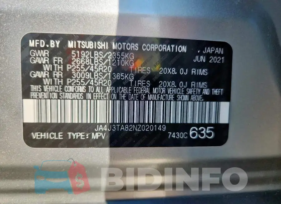 JA4J3TA82NZ020149 Photo# 13