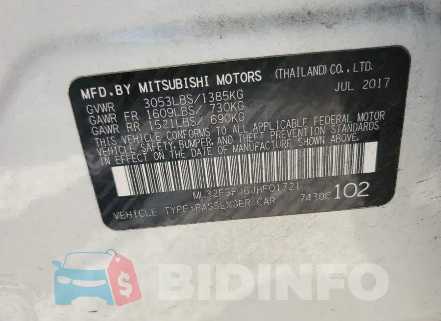 ML32F3FJ6JHF01721 Photo# 13