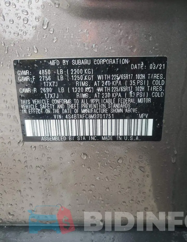 4S4BTAFC8M3201751 Photo# 13