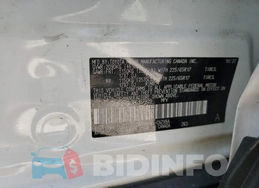2T3F1RFV2MC157823 Photo# 13