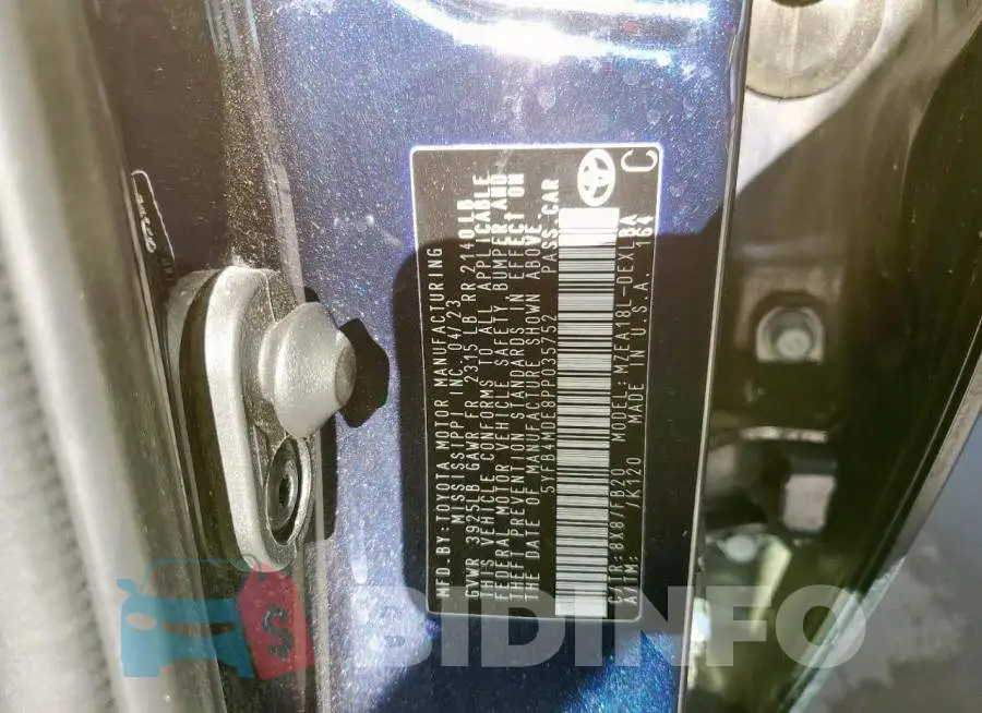 5YFB4MDE8PP035752 Photo# 12
