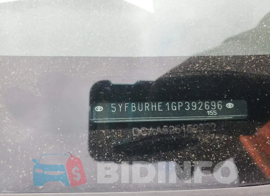 5YFBURHE1GP392696 Photo# 12