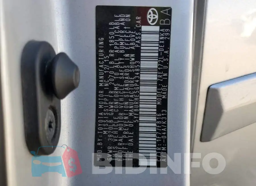 5YFBURHE5GP434853 Photo# 12