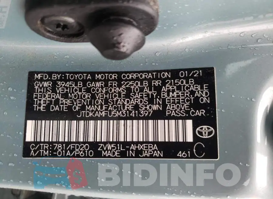 JTDKAMFU5M3141397 Photo# 12