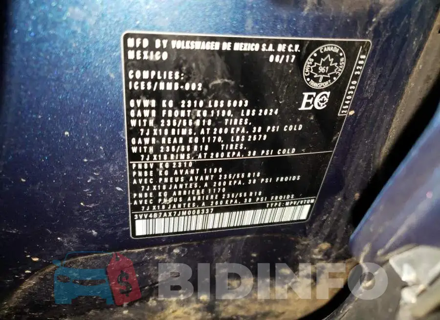 3VV4B7AX7JM008337 Photo# 14