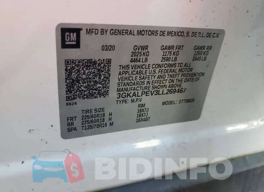 3GKALPEV3LL269467 Photo# 13
