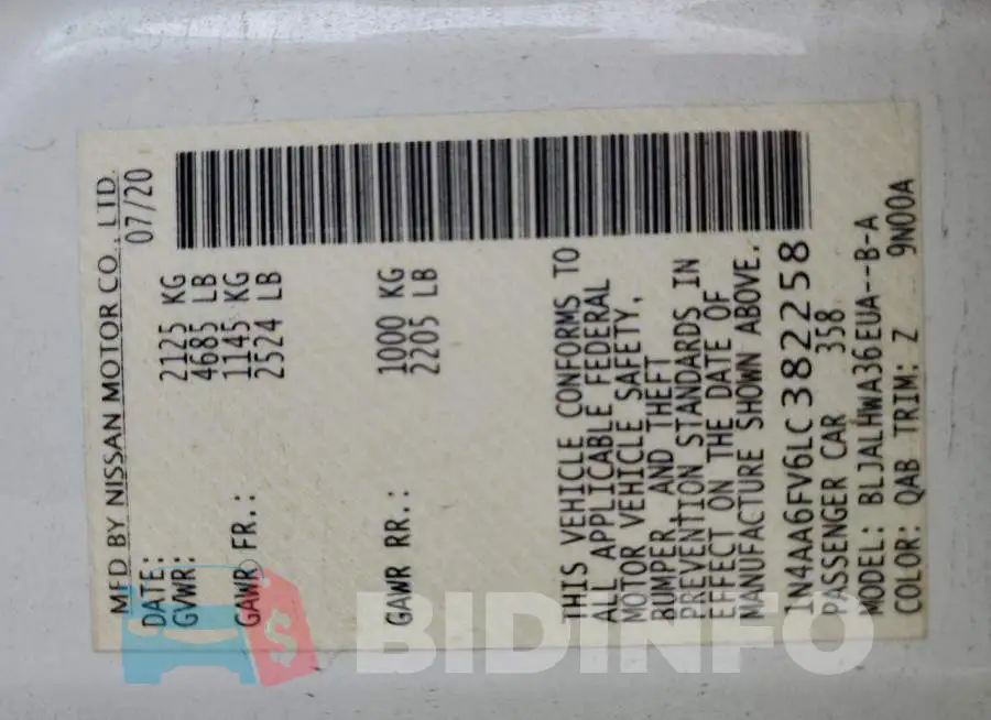 1N4AA6FV6LC382258 Photo# 13