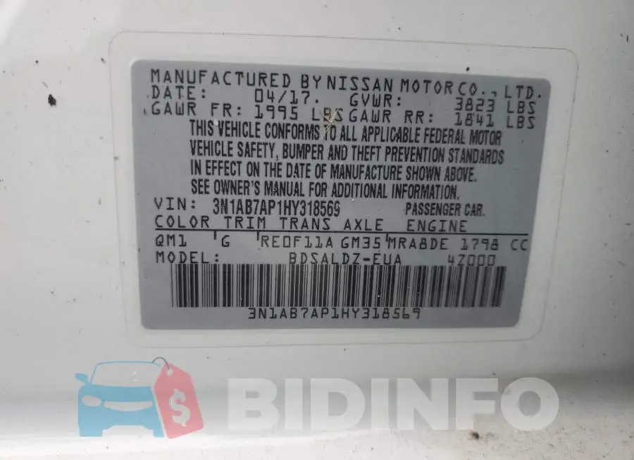 3N1AB7AP1HY318569 Photo# 12