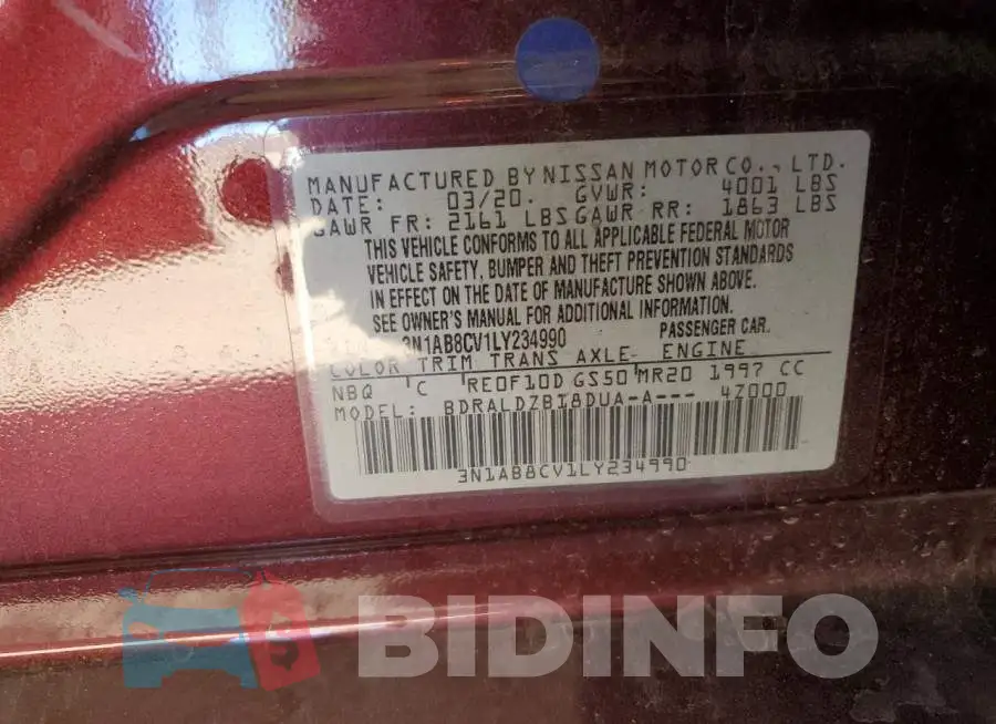 3N1AB8CV1LY234990 Photo# 12