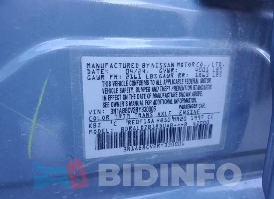 3N1AB8CV2RY330006 Photo# 12