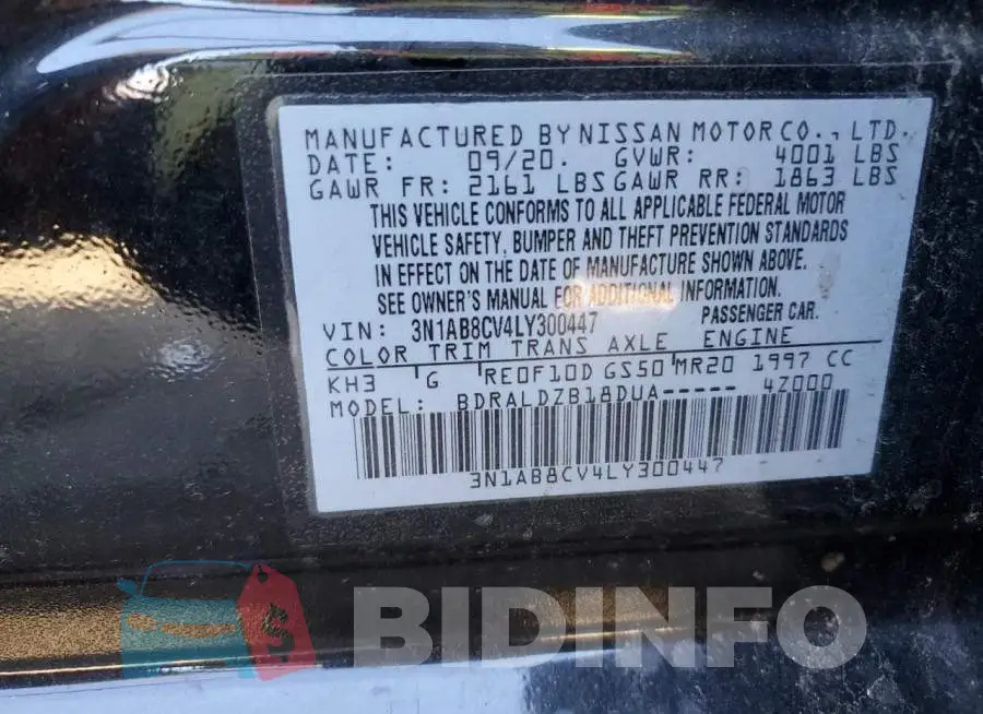 3N1AB8CV4LY300447 Photo# 12