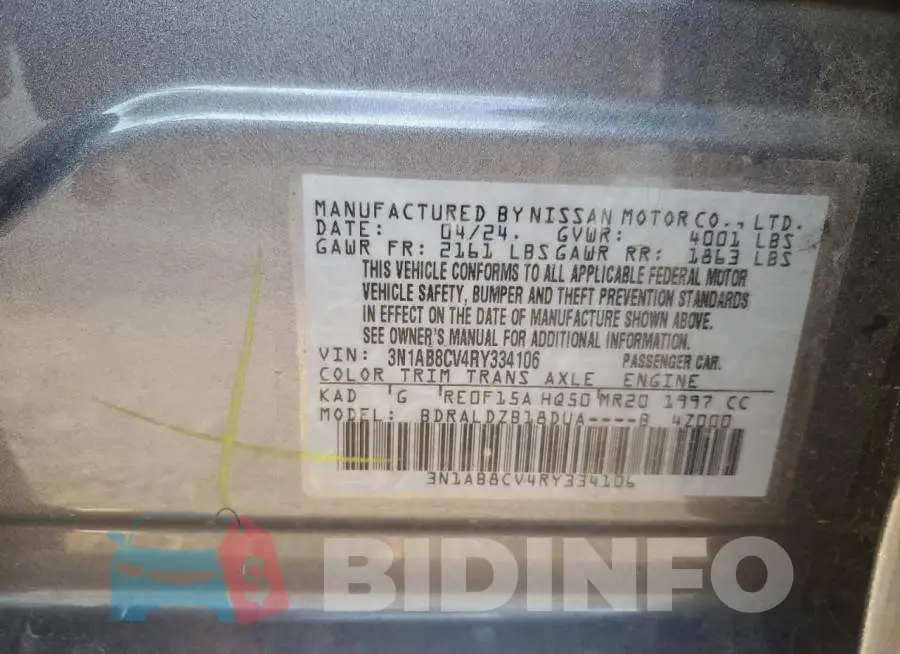 3N1AB8CV4RY334106 Photo# 13