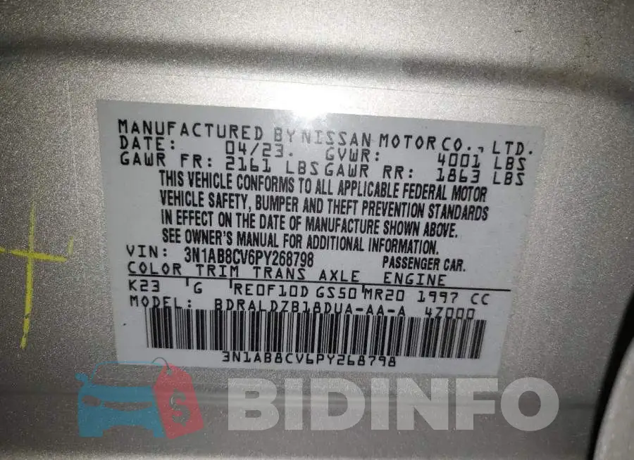 3N1AB8CV6PY268798 Photo# 12
