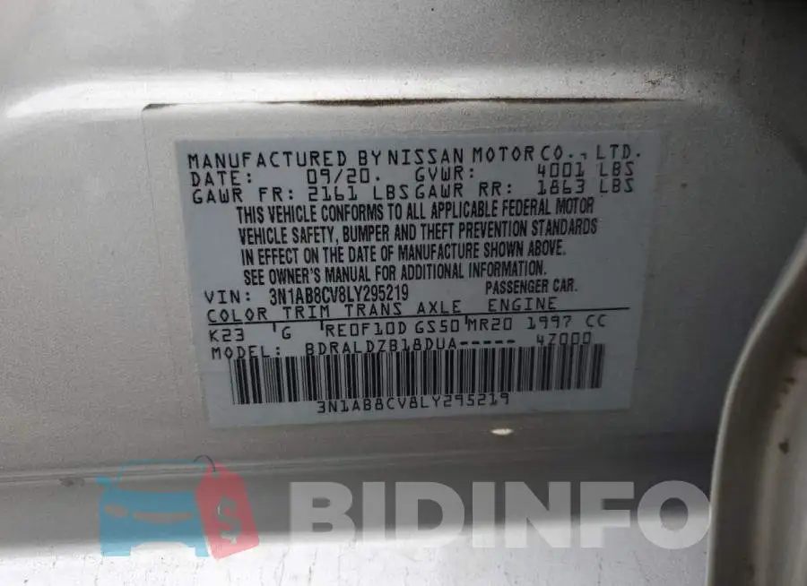 3N1AB8CV8LY295219 Photo# 12