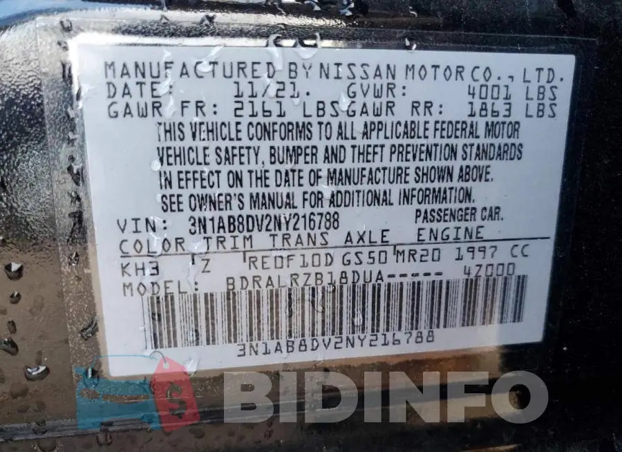 3N1AB8DV2NY216788 Photo# 12