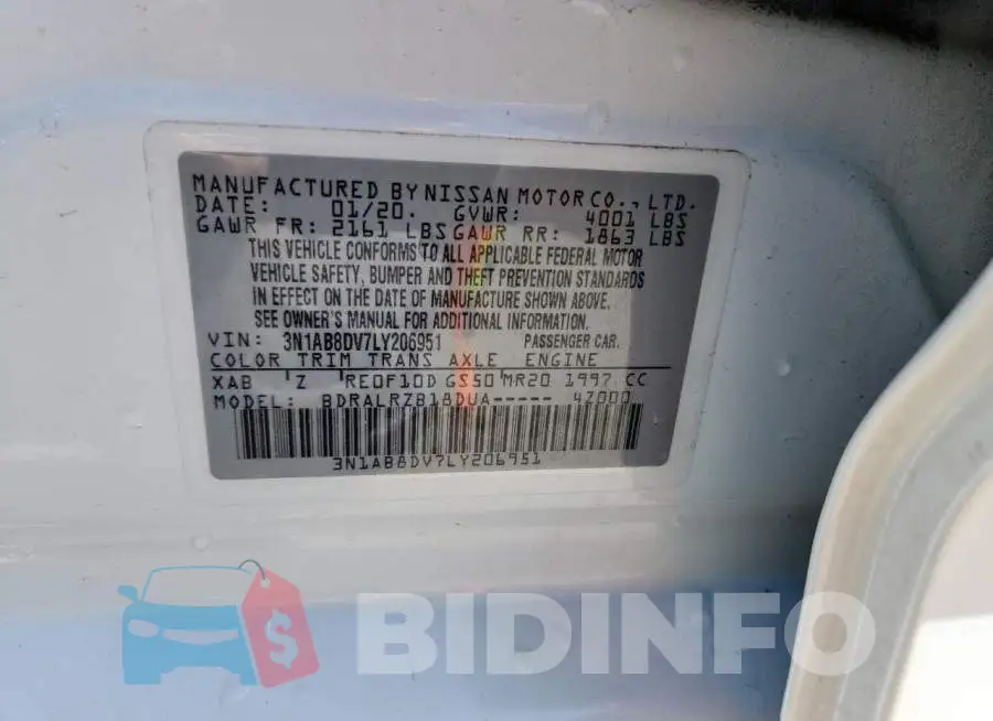 3N1AB8DV7LY206951 Photo# 13