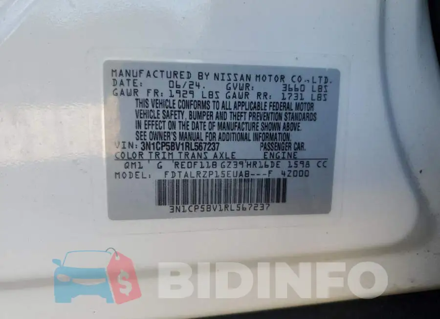 3N1CP5BV1RL567237 Photo# 12